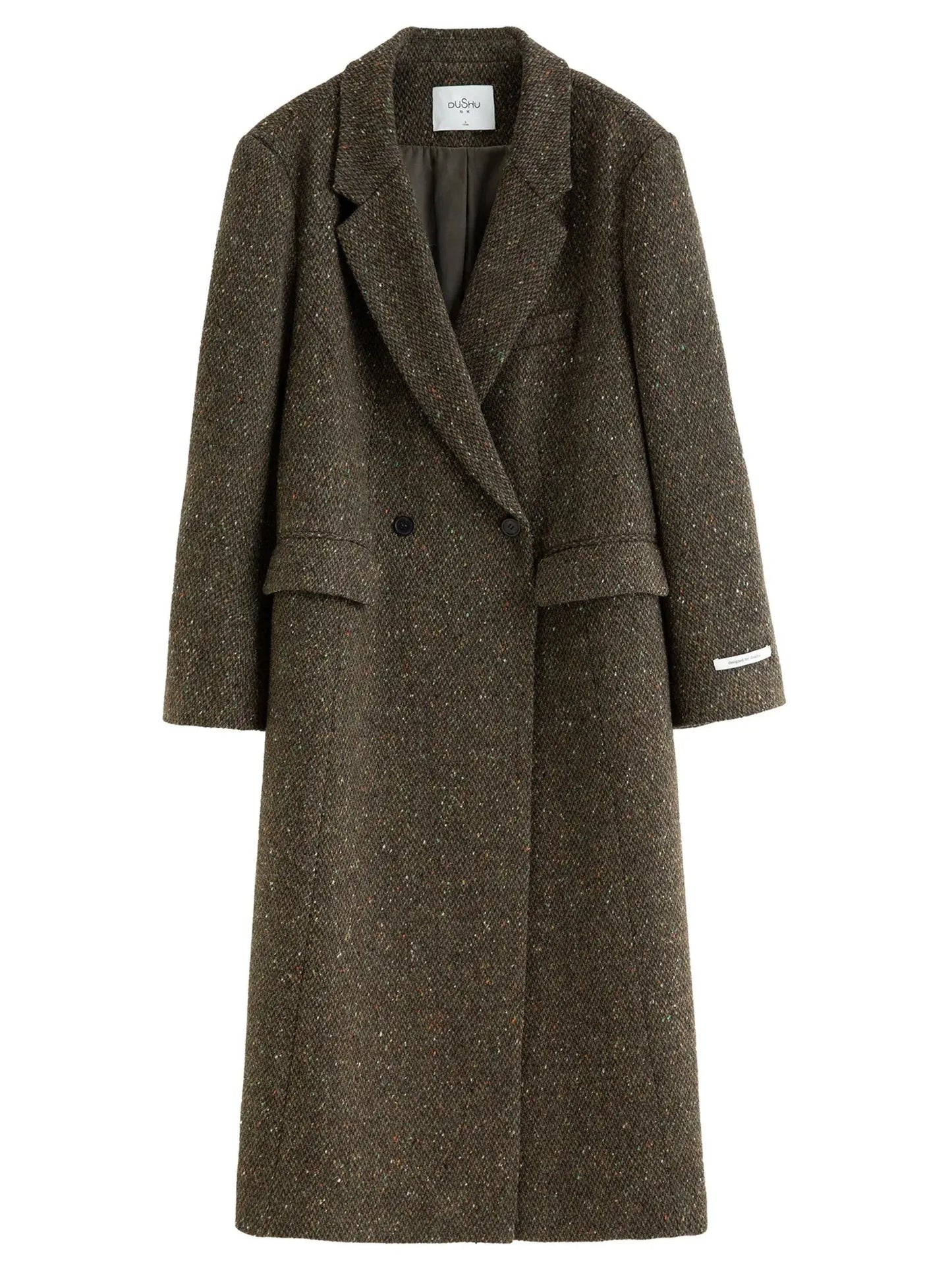 Women's Slim-Fit Double-Breasted Wool Blend Coat - Loran