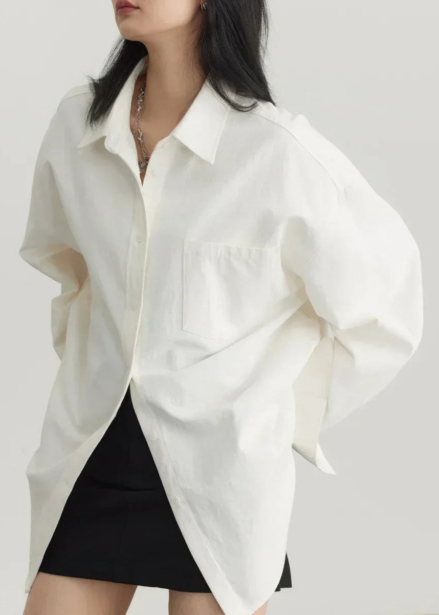 CHIC VEN Korean Women's Long-sleeved Shirt Loose Woman Tops Fashion Woman Blouse Office Lady Coat 2025 Spring Autumn Clothing Loran