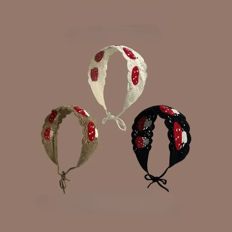 Vintage Knit Flower Headband Retro Hair Accessories