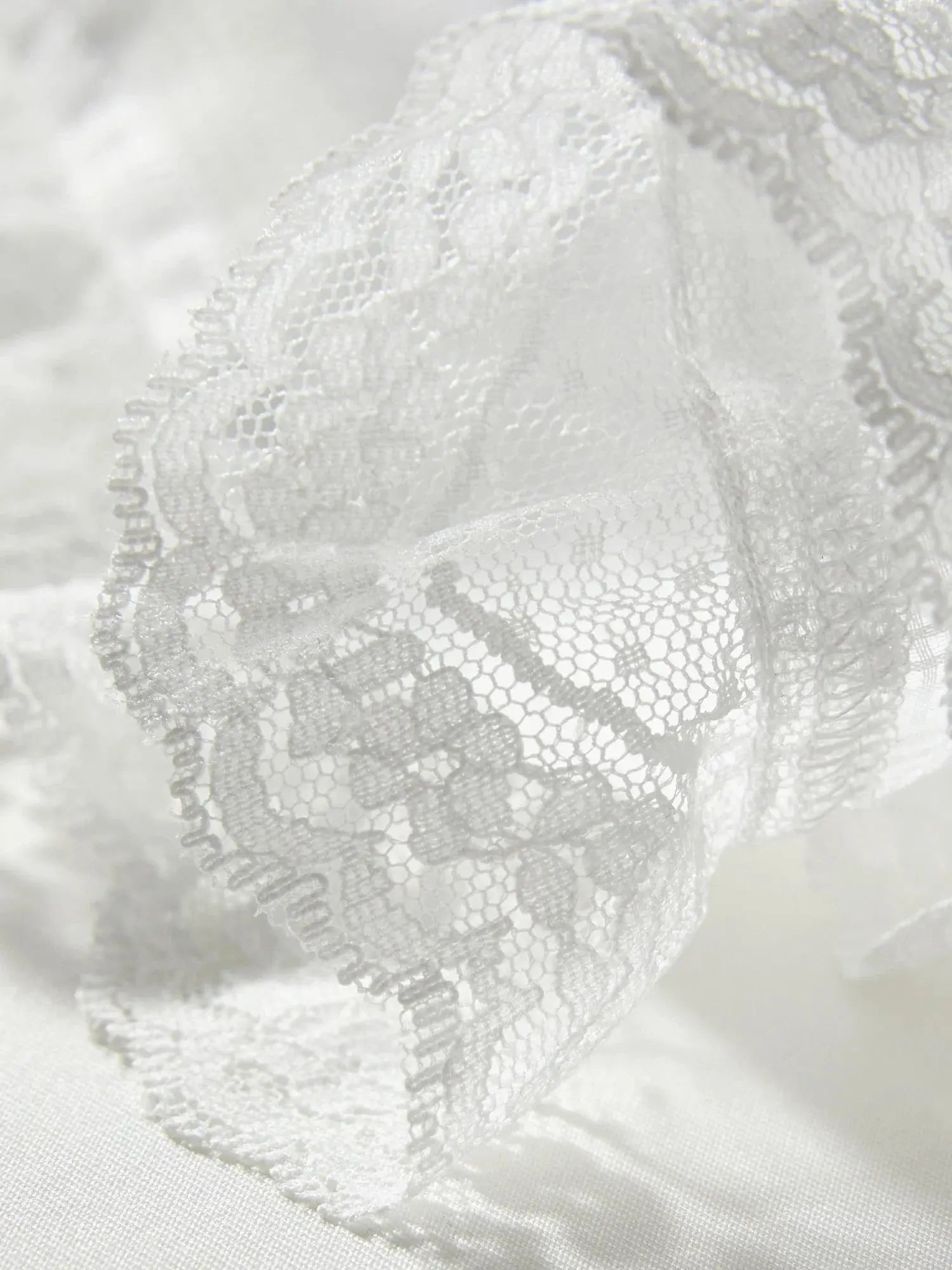 Plus-Size French Tie-Neck Burnout Mini Dress - Loran