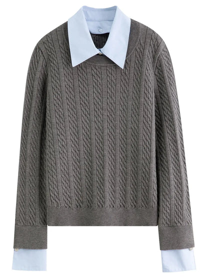 Women's Autumn/Winter Grey Knitwear Set - Loran