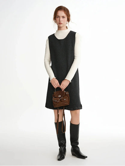 Simple Chic Knitted Mini Dress - Loran