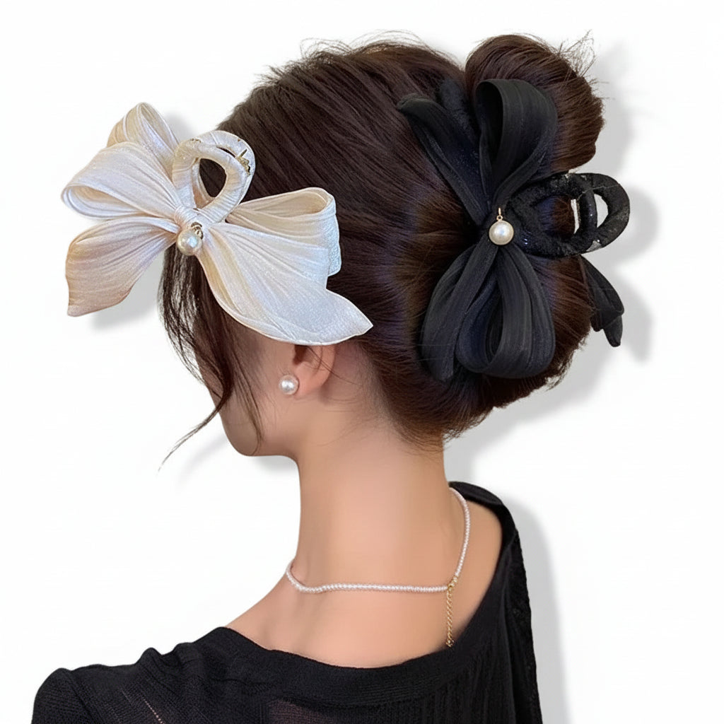 Elegant Mesh Bow Shark Fashion Hair Clamp