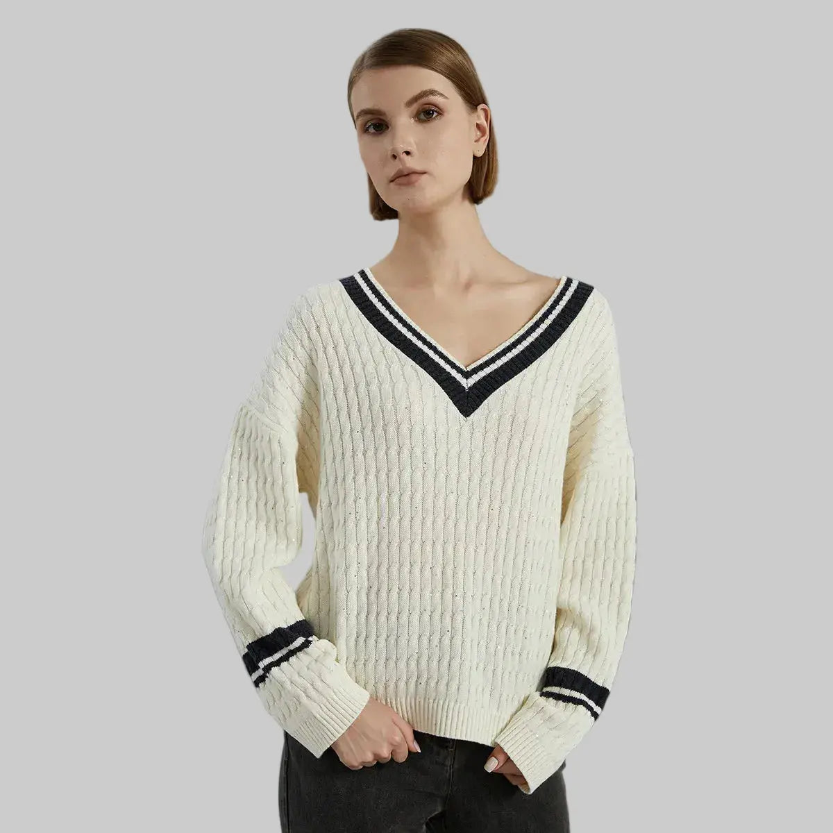 Women’s Luxury Thick Wool Sweater LORAN STORE