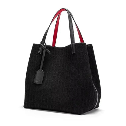 CH Women's Large Shoulder Bag Simple Daily Commuter Tote