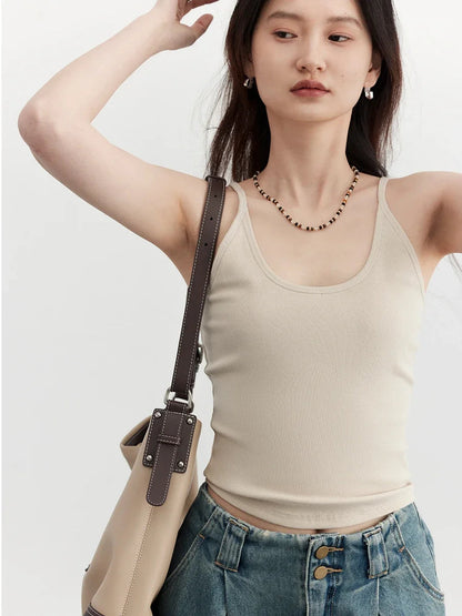 Slim Fit U-Neck Camisole Basic Summer Tank Top Loran
