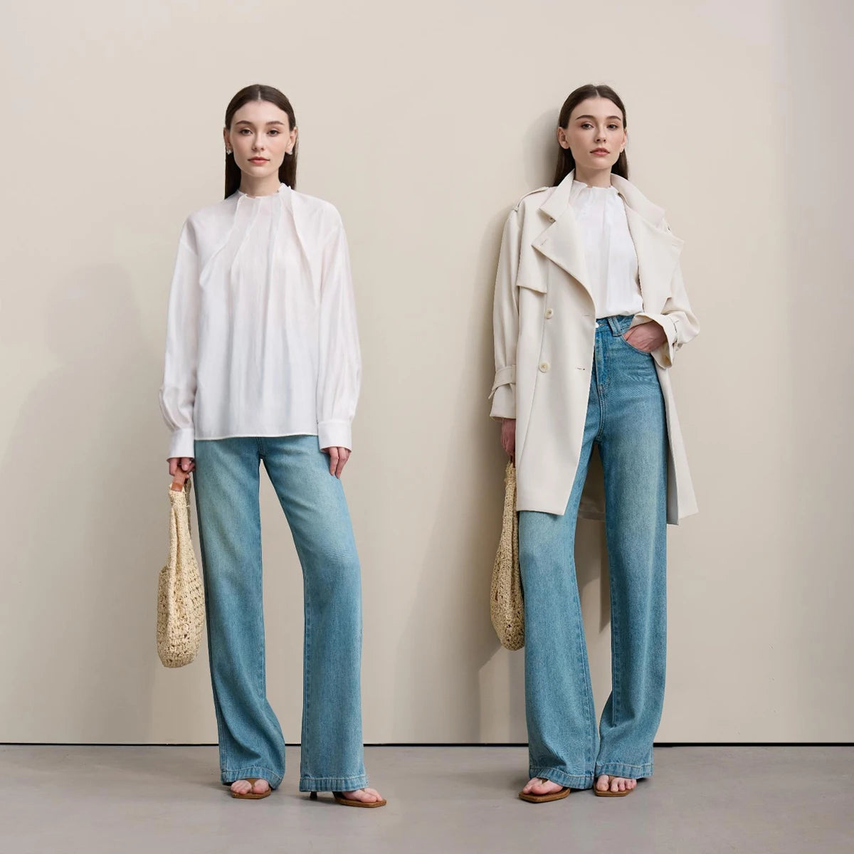 Amii Women Shirt 2026 Spring New Elegant Commuter Pleated Chiffon Shirt Women's Stand Collar Drop Shoulder-sleeved Top 12641074 Loran