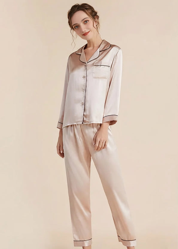 Women’s Real Silk Pajama Set Luxury Home Set Loran