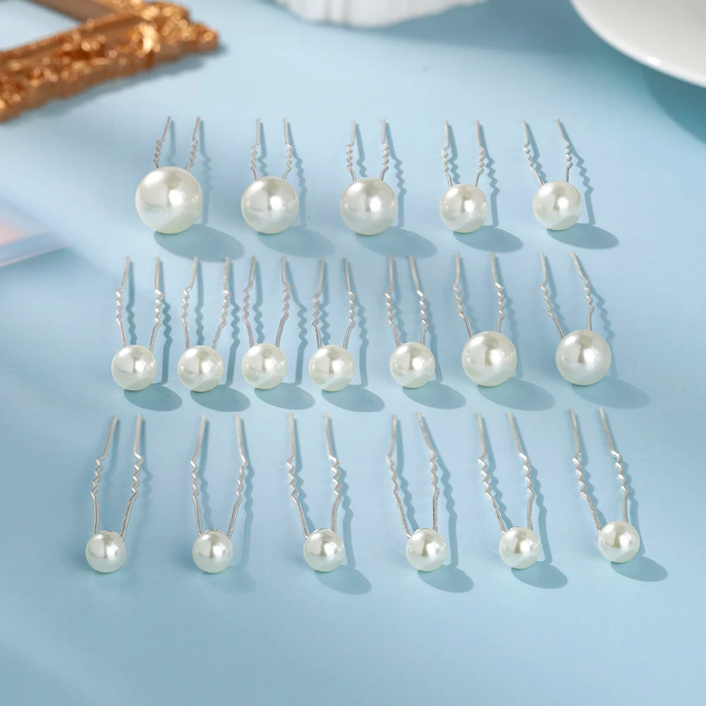 Handmade Pearl Hairpin Set Bridal & Party Hair Clips