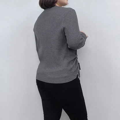 Plus Size Women's Long Sleeve Button Sweater - Loran