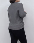 Plus Size Women's Long Sleeve Button Sweater