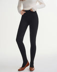 Slimming Vertical Texture Leggings with Stocking Feet