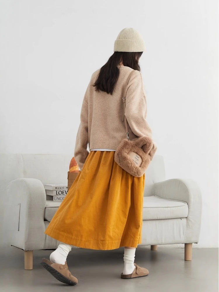 CHIC VEN New Women Sweaters Loose Casual O Neck Cartoon Cat Female Knitted Jumpers Pullovers for Girl Autumn Winter 2025 Loran