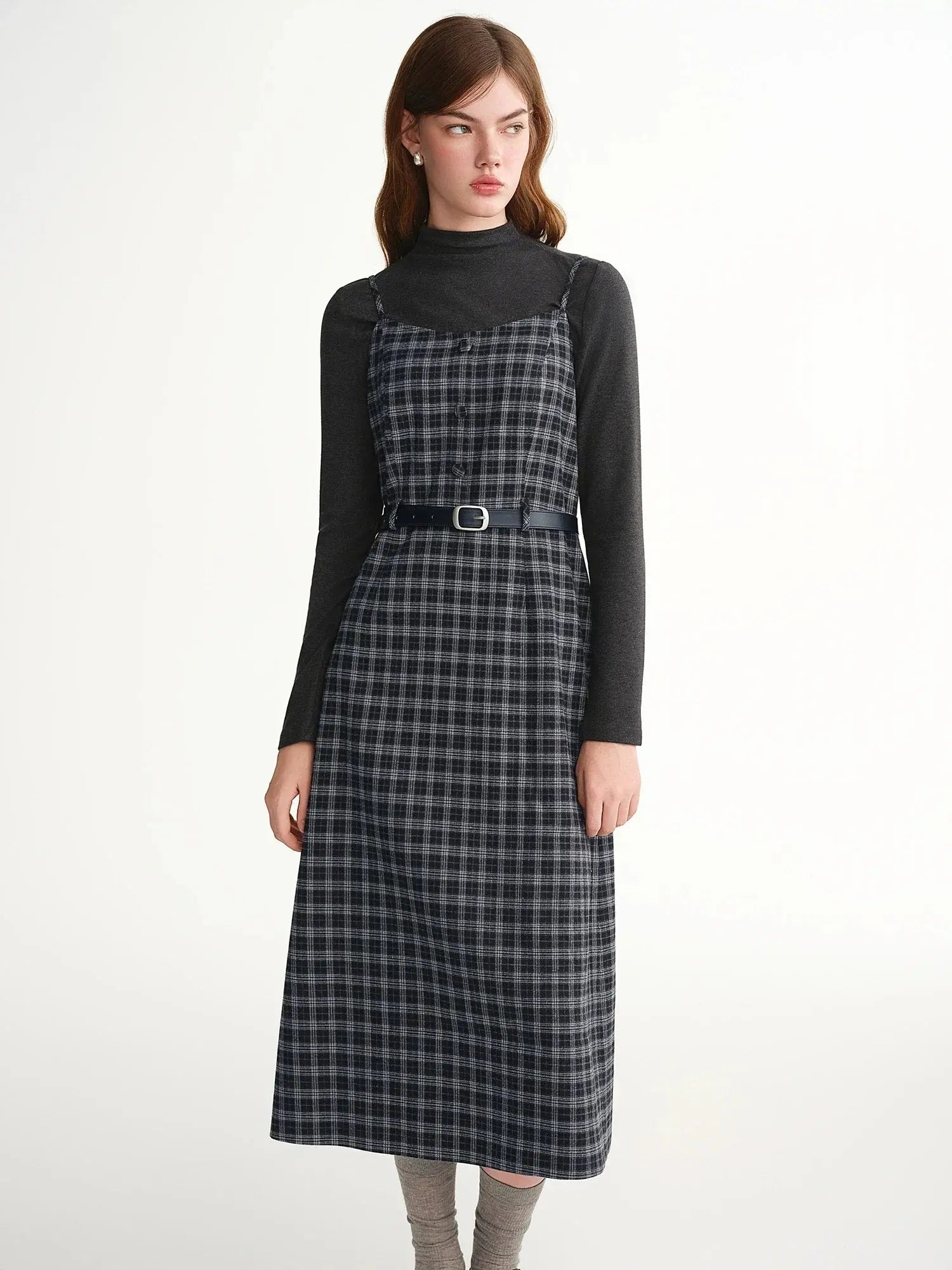 Tweed Plaid 2-Piece Midi Dress Set | Plus Size LORAN STORE