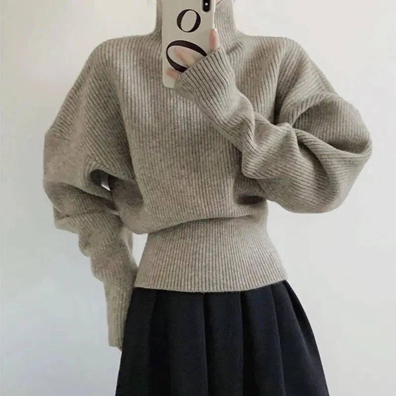 Chic Vintage Wind Turtleneck Pullover Sweater - Loran