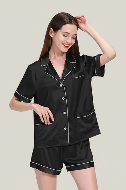 Plus Size Deconstructivist Real Silk Pajamas 2-Piece Set Loran