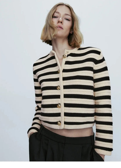Short Button-Down Autumn Sweater LORAN STORE