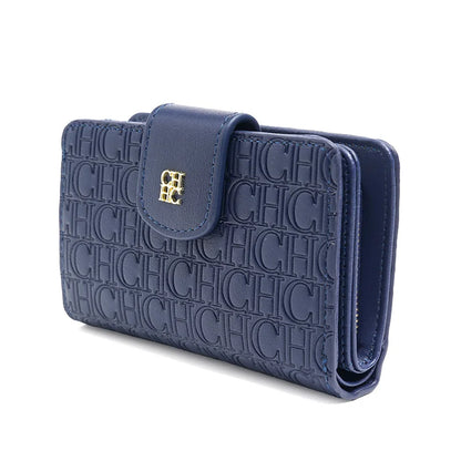CH Luxury Blue Women's Short Wallet & Card Case