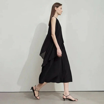 Minimalist Asymmetric Evening Dress - Loran