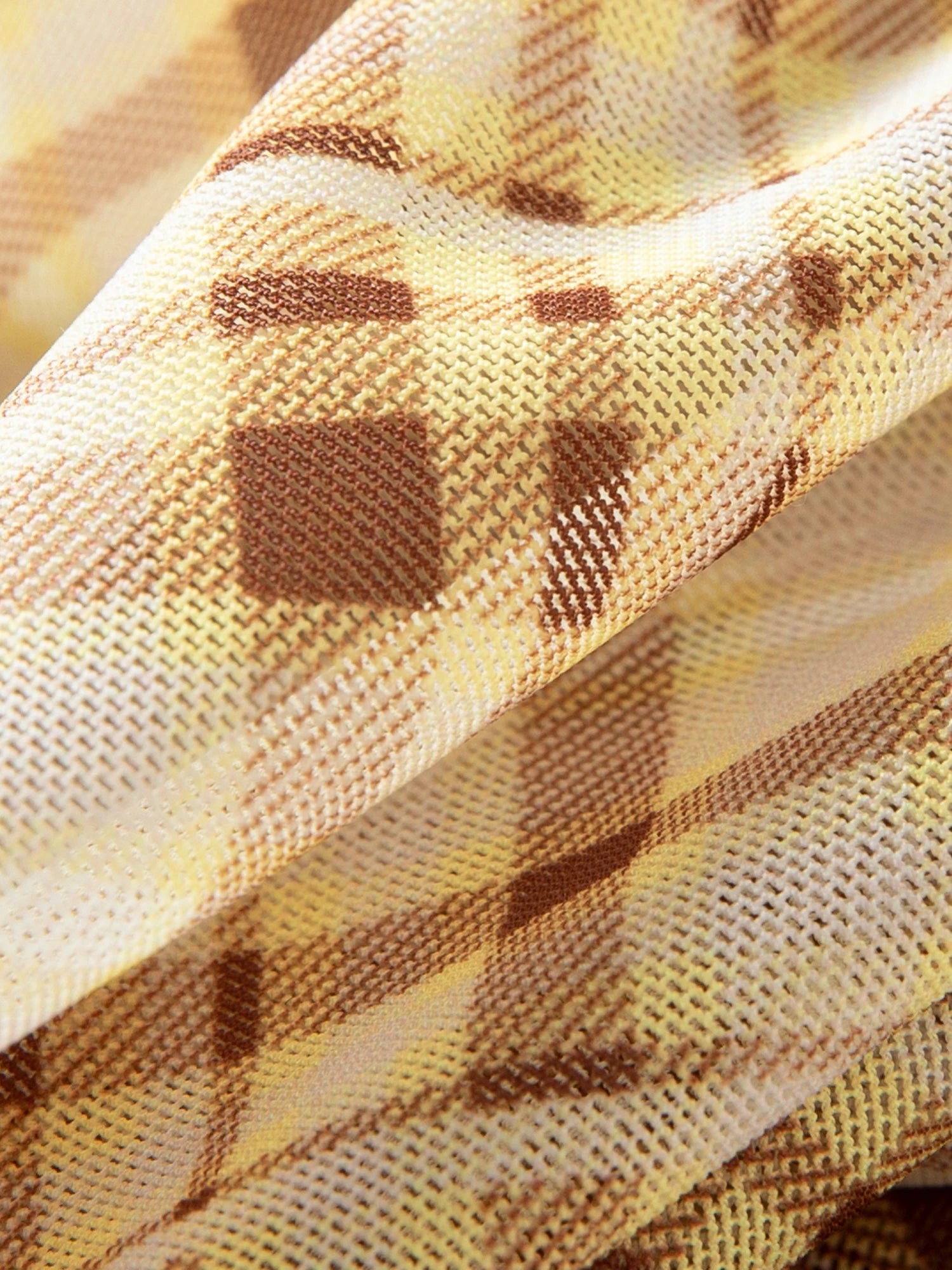 DUSHU Brown Retro Plaid Mesh Midi Skirt 2026 Spring New Arrival Fashionable Long A-line Skirt Romantic Holiday Urban Style Loran