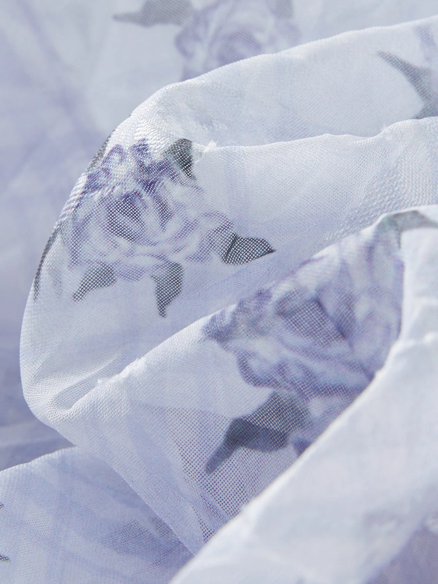 Slim-Fit French Rose Summer Dress