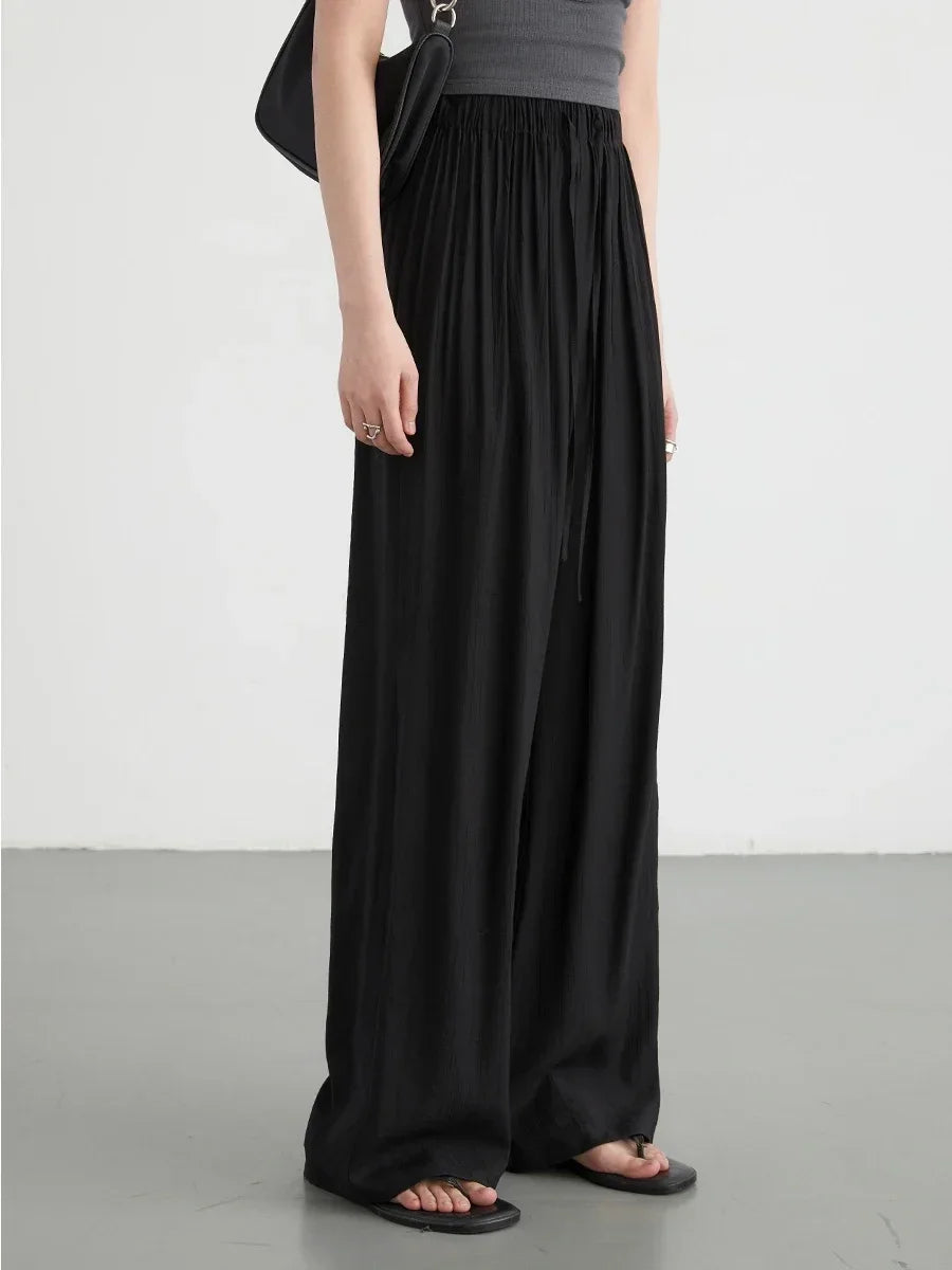 High-Waisted Wide Leg Pants Loose Casual Trousers Loran