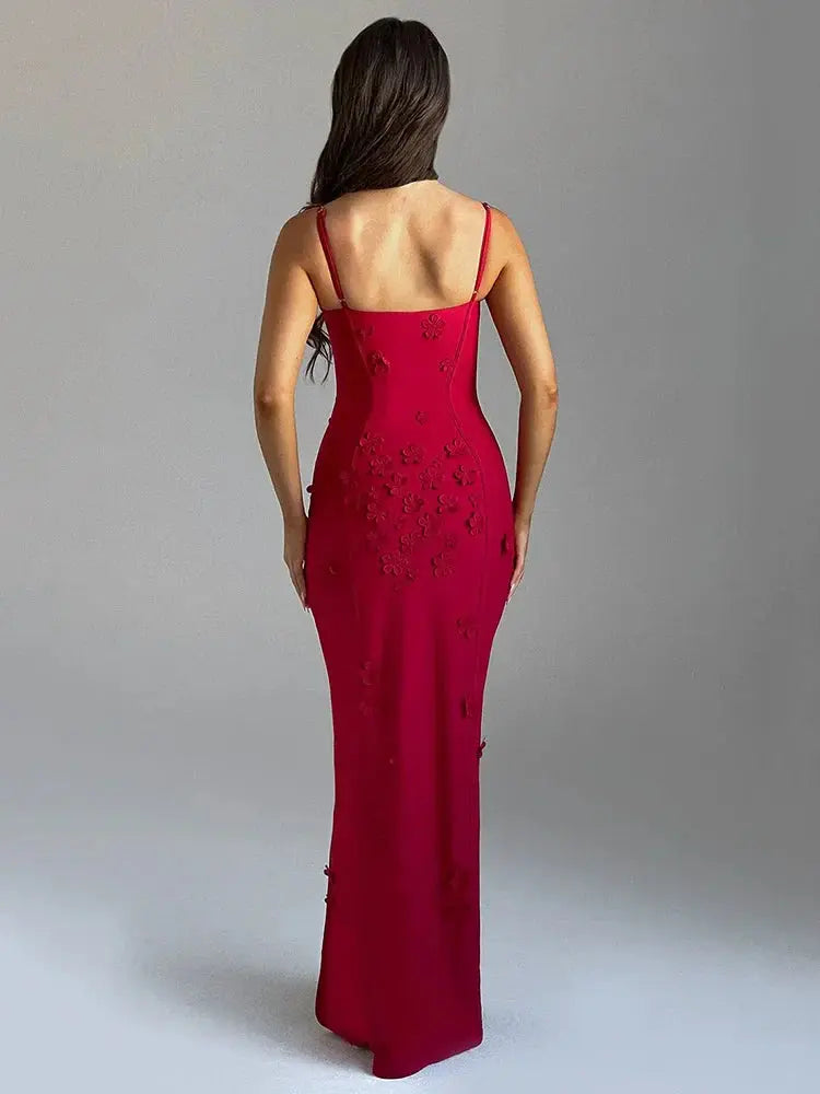 Backless Thigh-Split Evening Dress - Loran