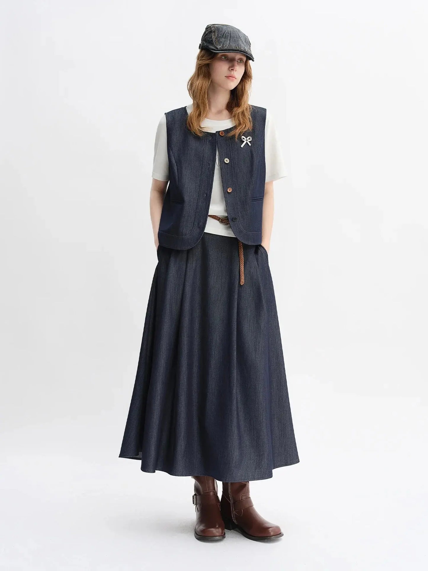 Vintage Vest & Skirt Set for Autumn LORAN STORE