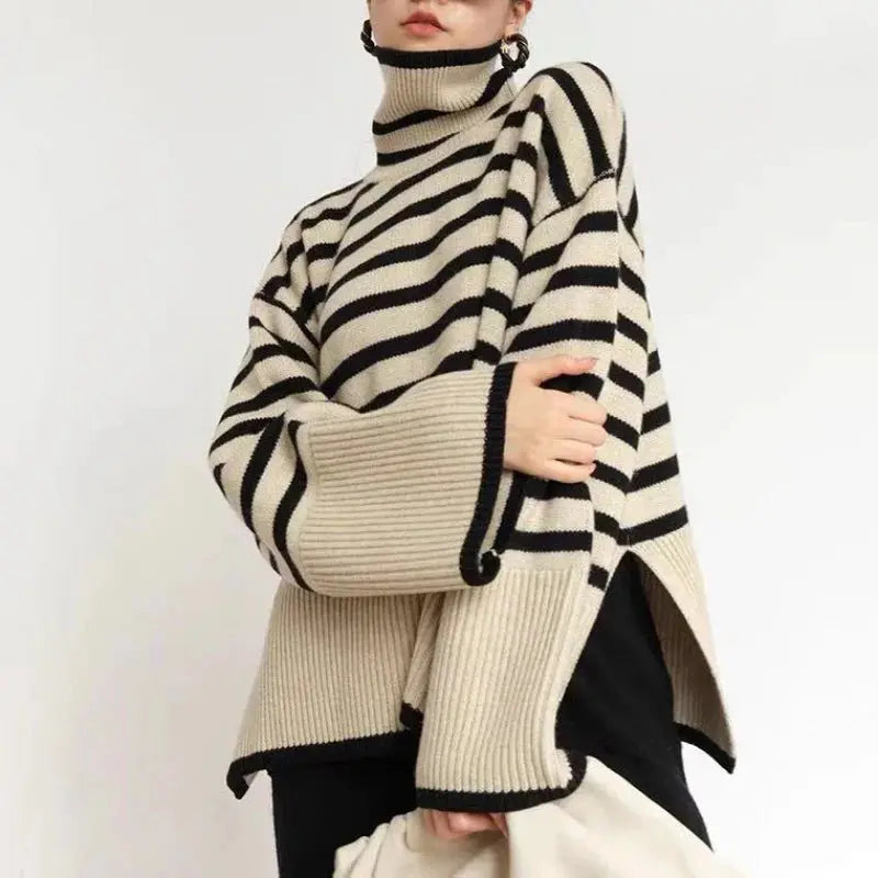 The New Striped Turtleneck Sweater for Fall & Winter - Loran