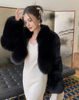 Natural Fox Fur Coat: Short, Wild, & Young Catwalk Style