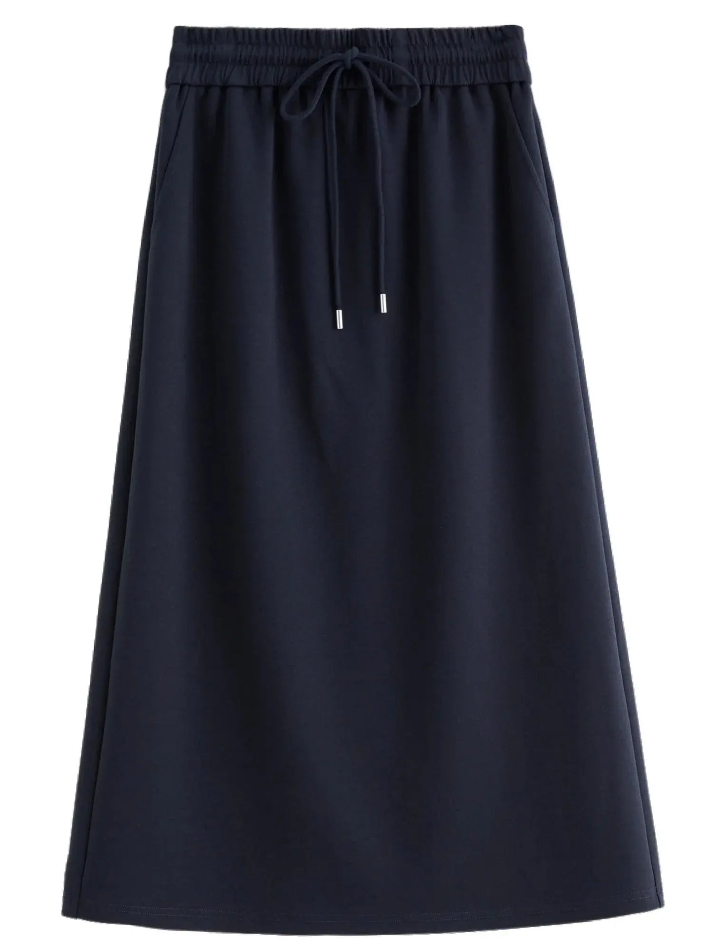 Plus Size Navy Blue Sweater Skirt Set - Long Sleeve Autumn Fashion - Loran