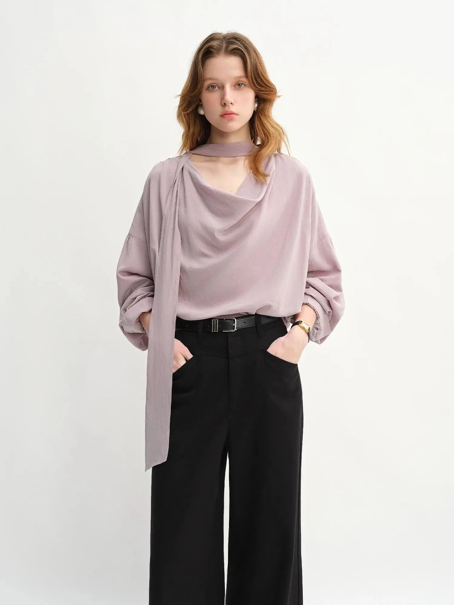Effortlessly Elegant Loose Fit Autumn Top - Loran