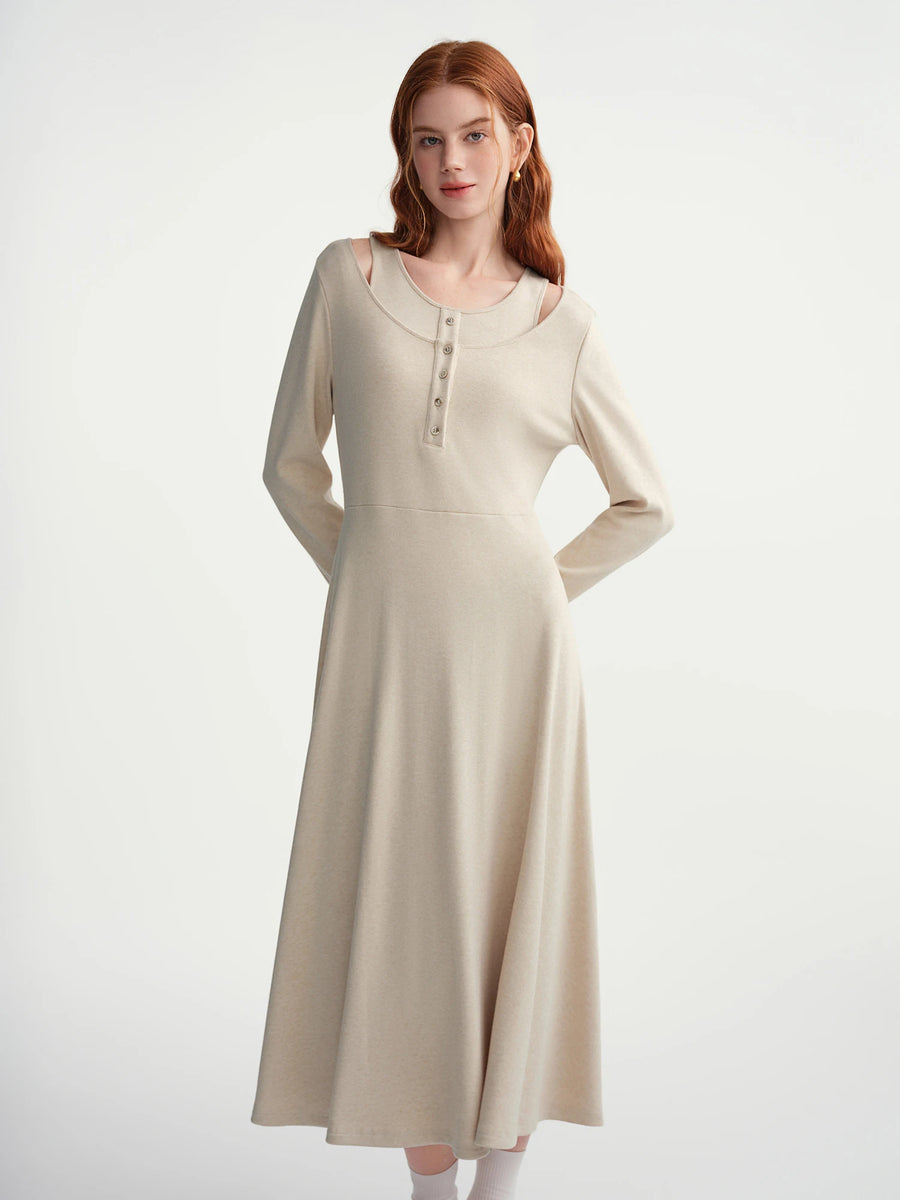 Chic Plus-Size Winter Layering Dress