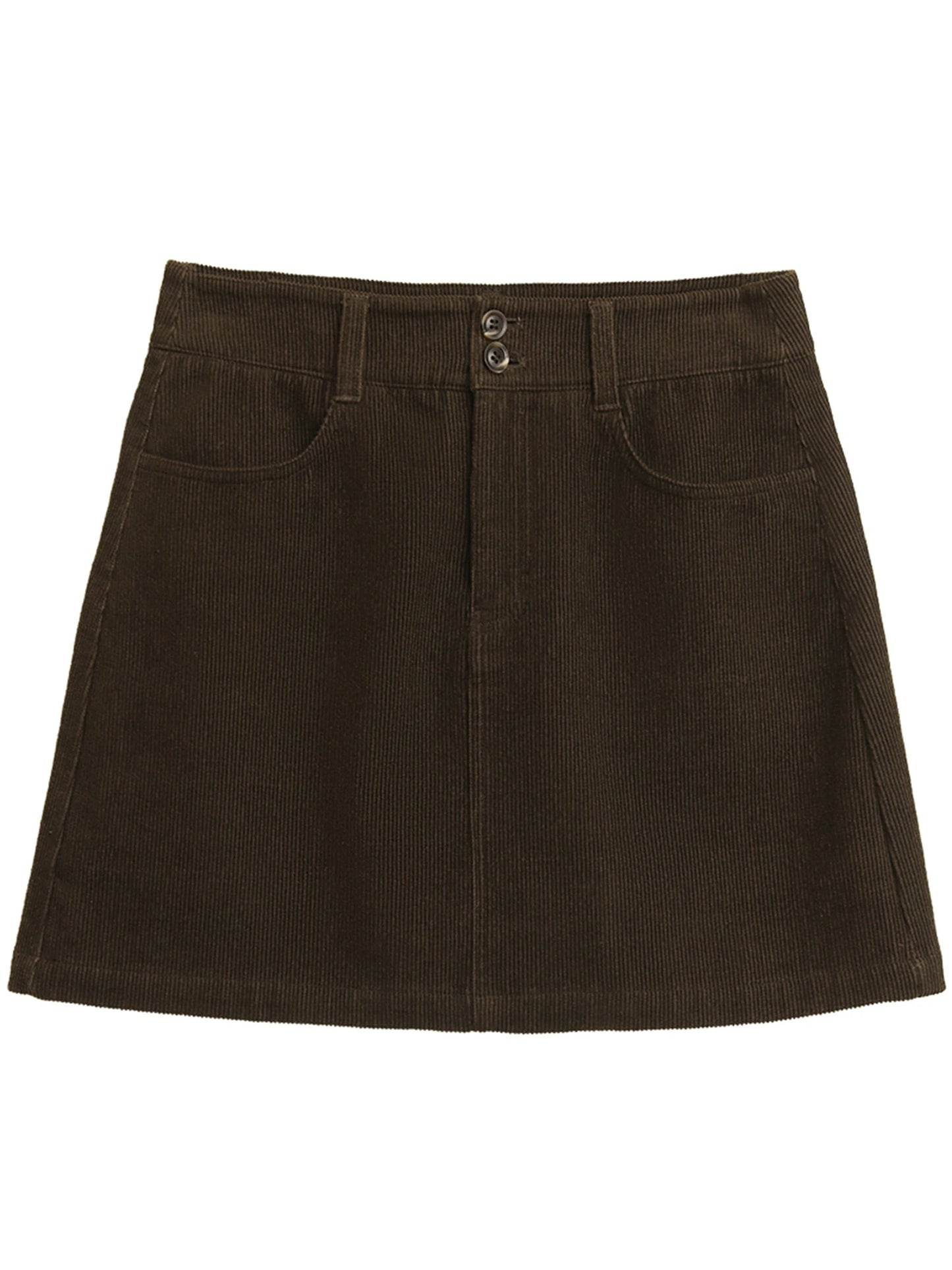 Women’s Retro High-Waisted Corduroy A-Line Skirt Loran