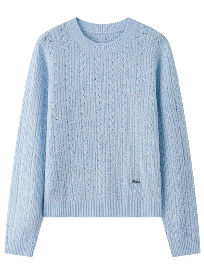 Vintage Charm: Plus Textured Knit Pullover - Loran