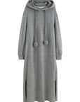 Women's Hooded Knit Sweater Dress