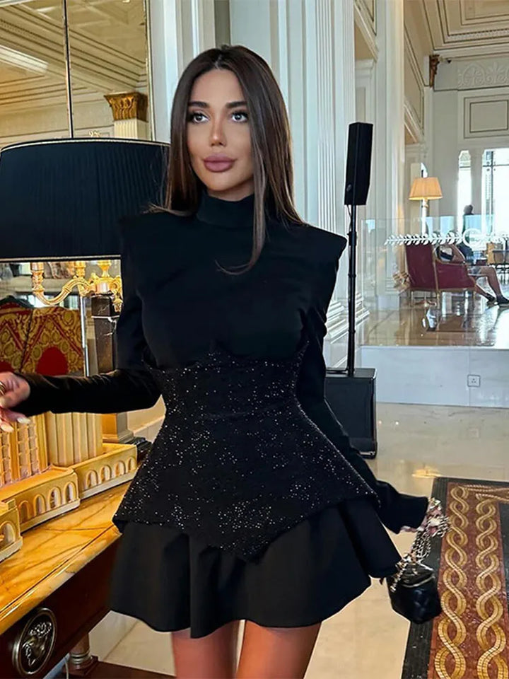 Chic Sequin Black Mini Dress For Women - 3IN SMART Shop  #