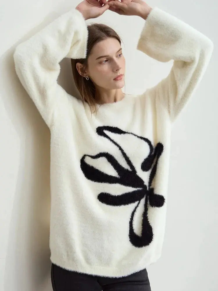 Warm Winter Pullover Sweater for Women - Loose Fit - Loran