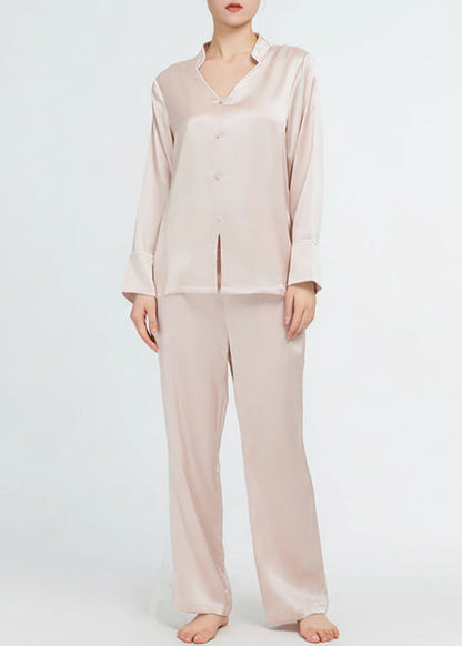 Elegant Women's Real Silk Pajamas Long Sleeve Loran