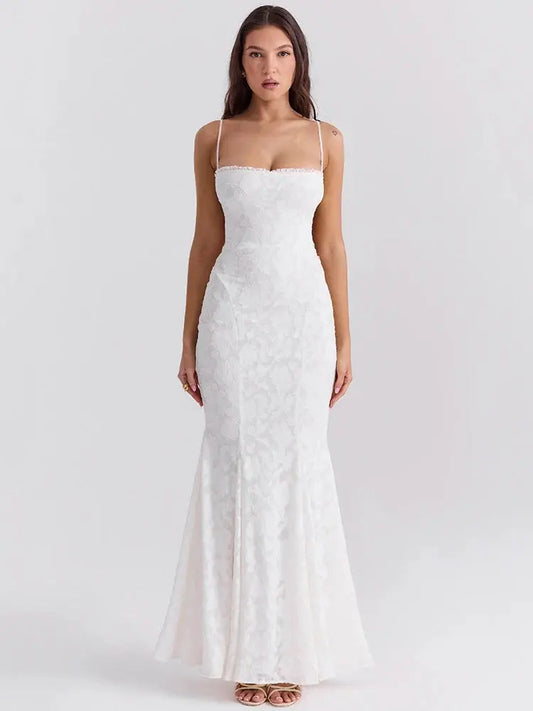 White Sleeveless with Lace-Up Back - Loran