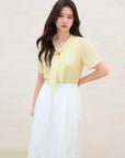 Versatile Detachable Tie Blouse
