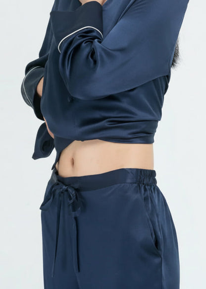 Elegant Women's Real Silk Pajamas Long Sleeve Loran