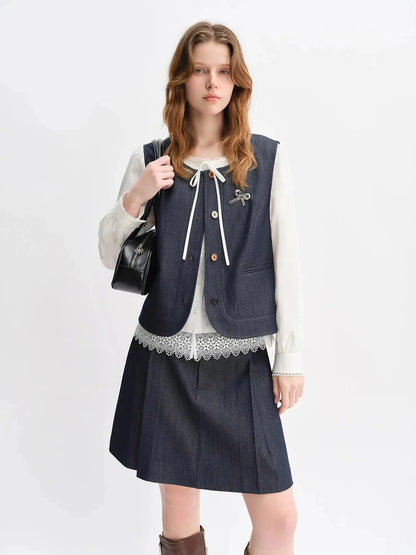 Vintage Vest & Skirt Set for Autumn LORAN STORE