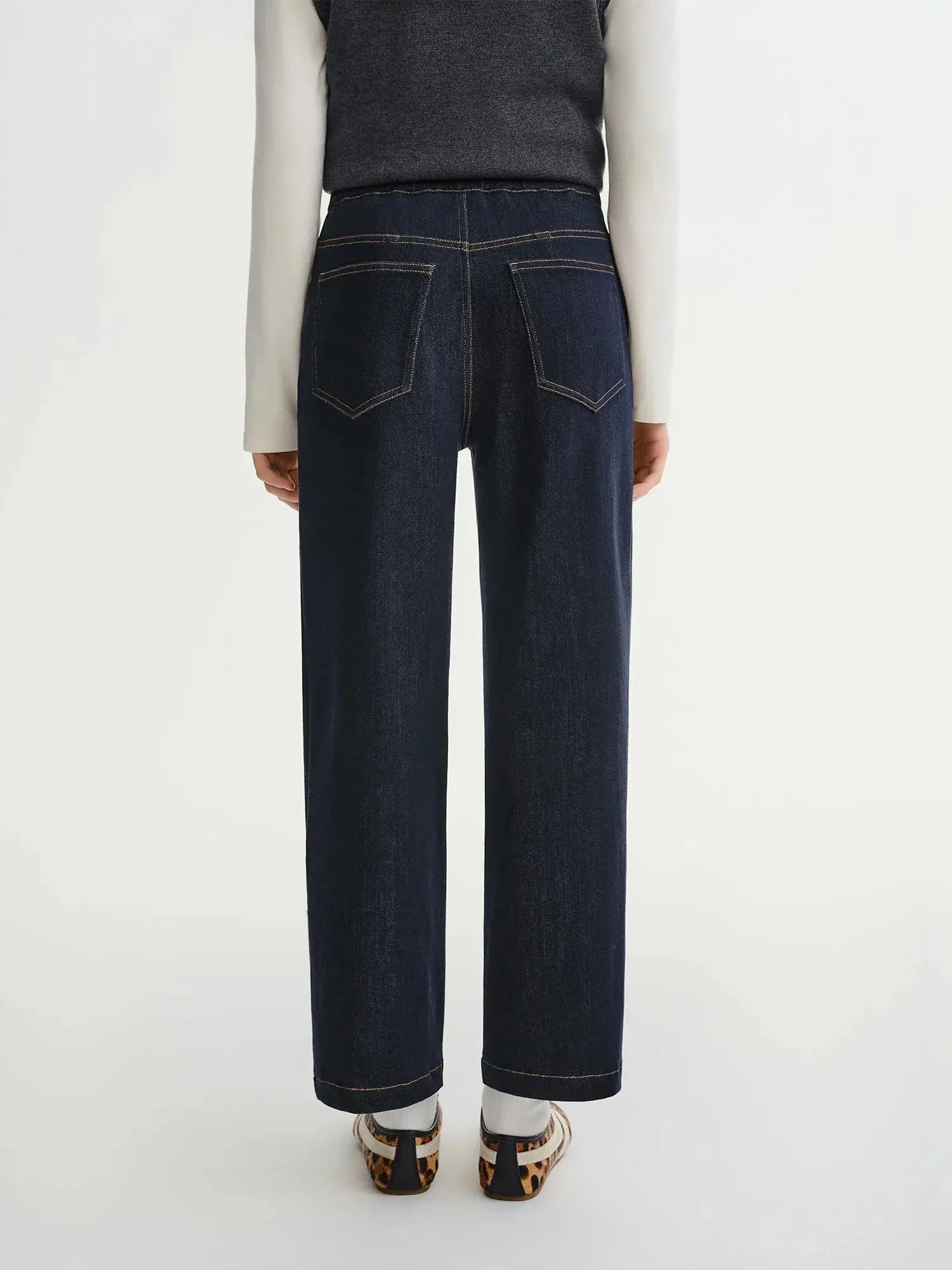 Women's Plus Size Comfort Straight Leg Denim Trousers - Loran