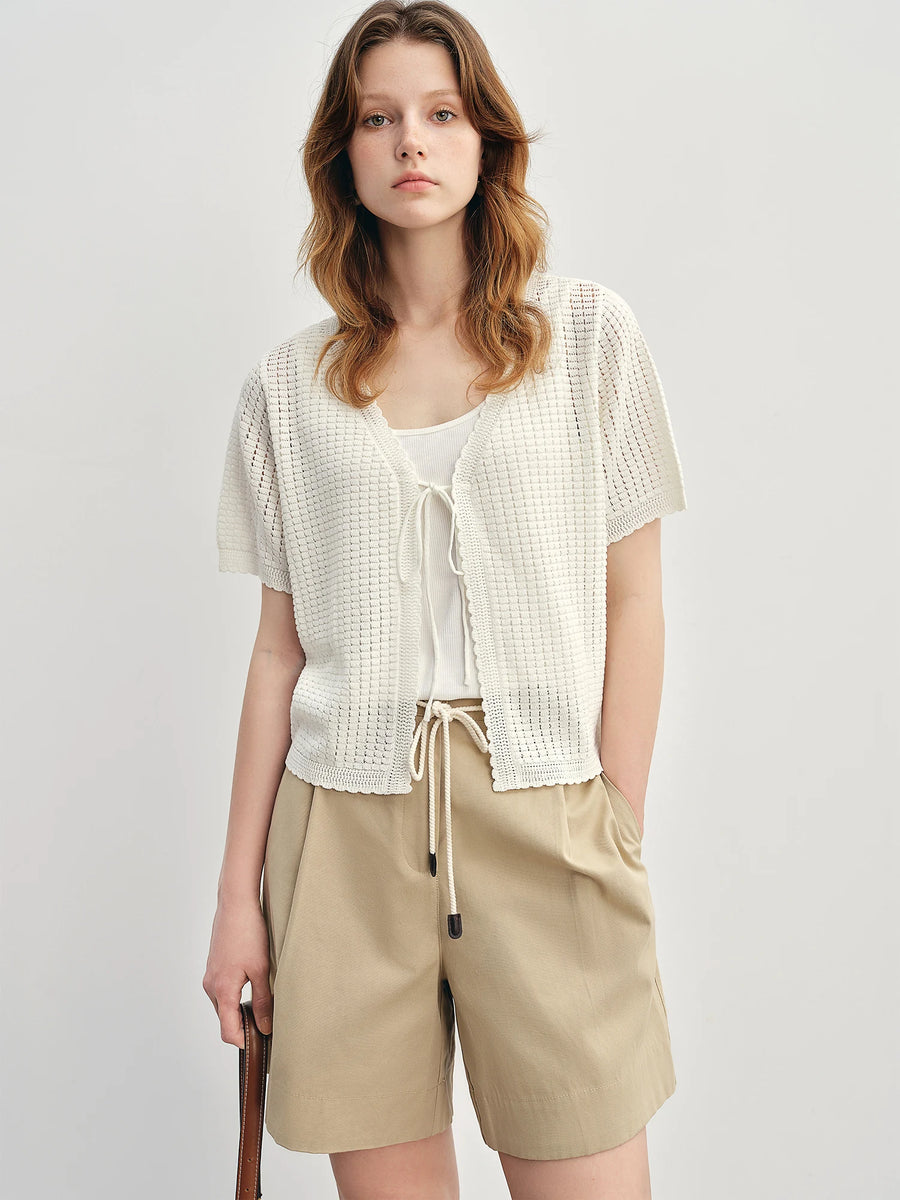 Fluid Silhouette Summer Mesh Cardigan