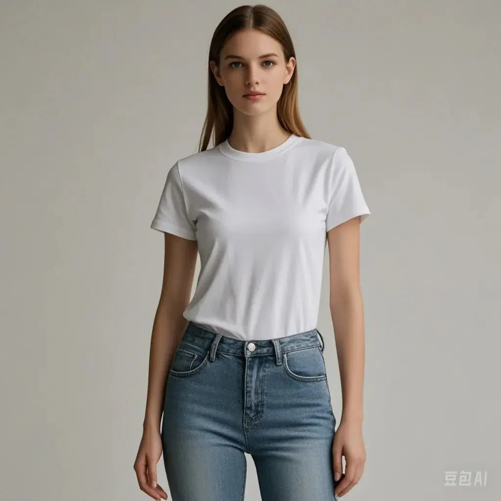 Casual Loose Cotton T-Shirt for Women - Loran