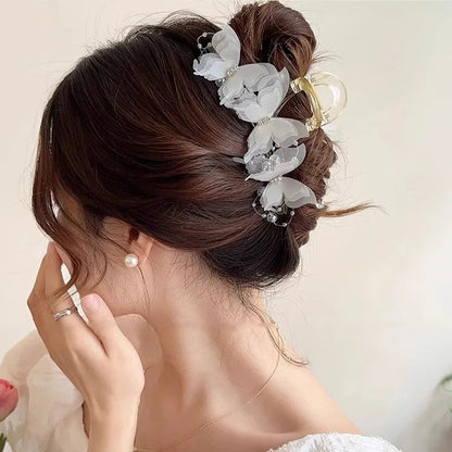 Elegant Butterfly Pearl Hair Claw Clip Sweet Hair Accessory