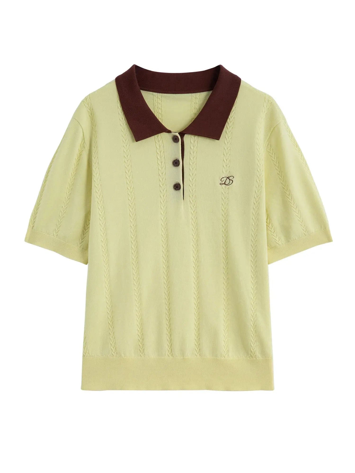 Plus Size Summer Lyocell Knit Polo Neck LORAN STORE