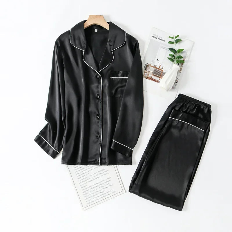 Women’s Real Silk Pajama Set Luxury Home Set Loran