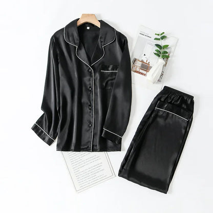 Women’s Real Silk Pajama Set Luxury Home Set Loran